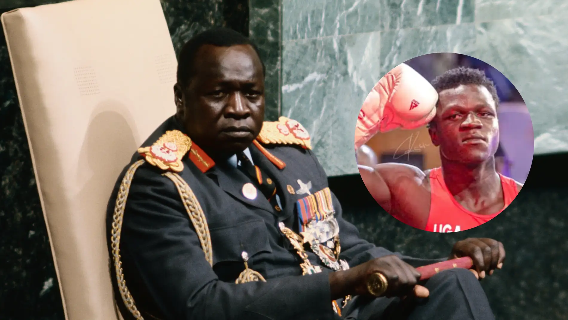 Idi Amin y su nieto Aziz Abdul Idi Amin y su nieto Aziz Abdul