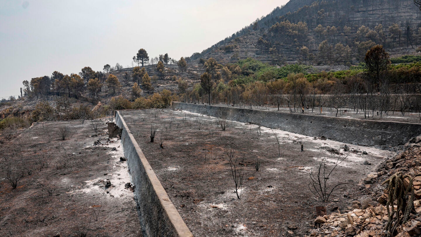 Imagen del incendio en Vall d'Uix&oacute;