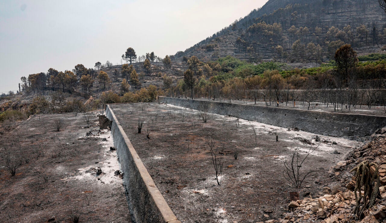 Imagen del incendio en Vall d'Uix&oacute;