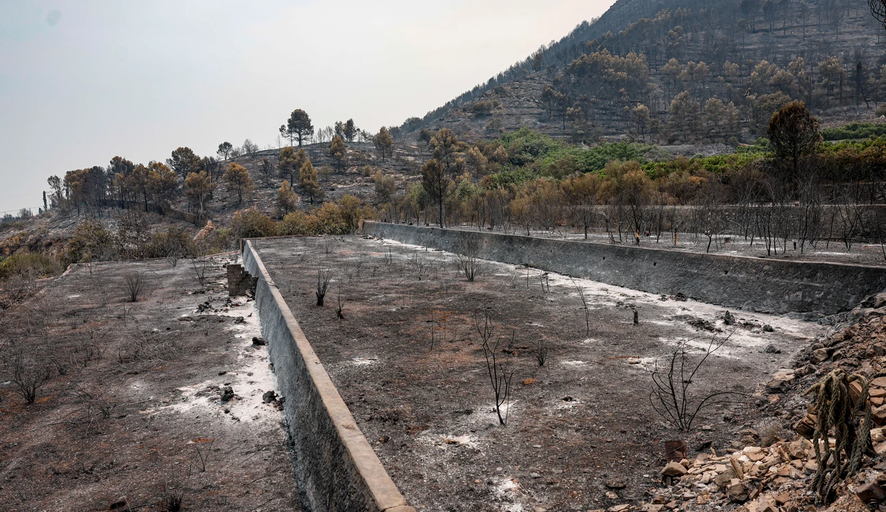 Imagen del incendio en Vall d'Uixó