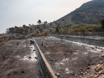 Imagen del incendio en Vall d'Uix&oacute;