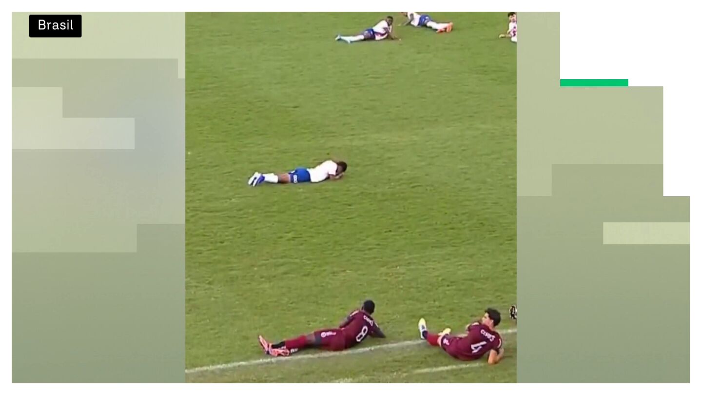 Invasi&oacute;n de abejas en un partido de f&uacute;tbol en Brasil