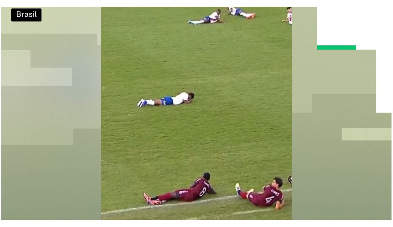Invasi&oacute;n de abejas en un partido de f&uacute;tbol en Brasil