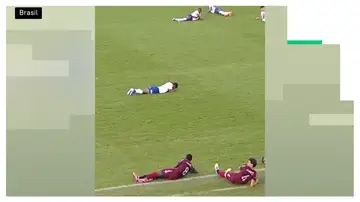 Invasión de abejas en un partido de fútbol en Brasil Invasión de abejas en un partido de fútbol en Brasil