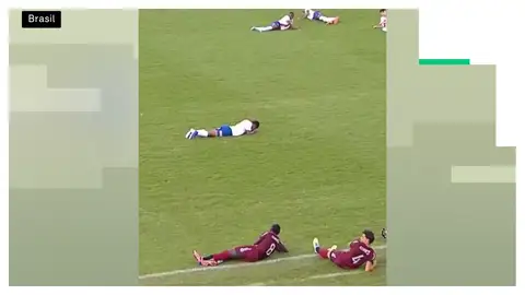 Invasión de abejas en un partido de fútbol en Brasil Invasión de abejas en un partido de fútbol en Brasil