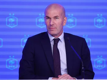 Zinedine Zidane, en su presentación como seleccionador francés en París Zinedine Zidane, en su presentación como seleccionador francés en París