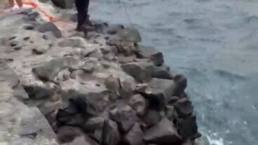 V&iacute;deo: Salva a un ba&ntilde;ista en apuros con un flotador y una cuerda