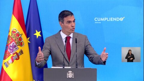 Pedro S&aacute;nchez hace el balance pol&iacute;tico desde el Palacio de la Moncloa.