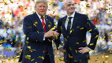 Donald Trump e Infantino durante la final del Mundial 2026