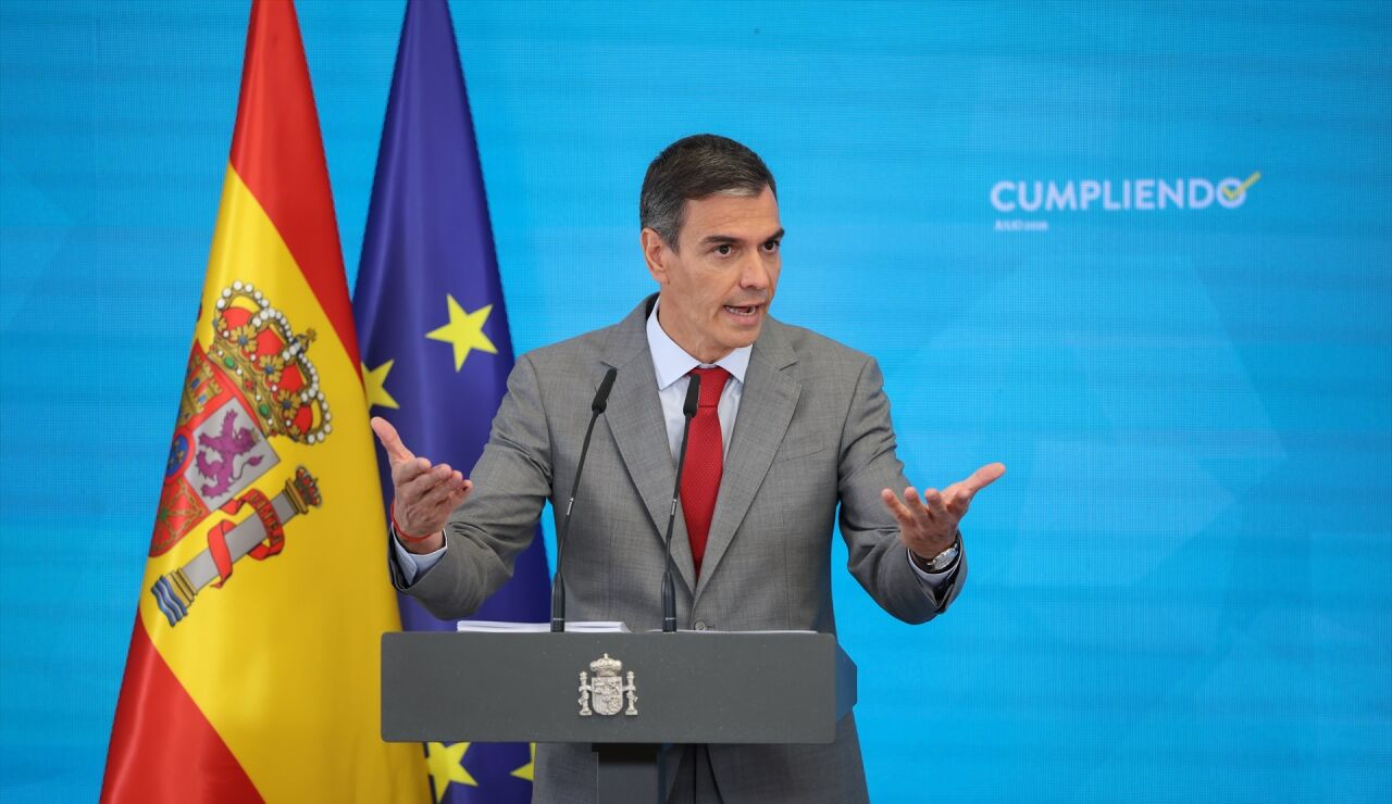 Pedro S&aacute;nchez comparece desde la Moncloa
