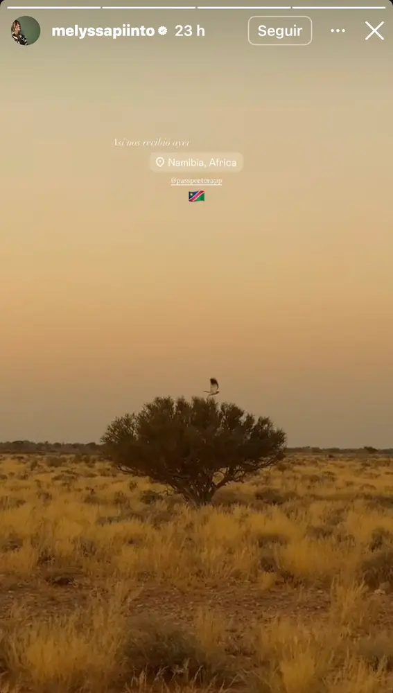 Melyssa Pinto ha compartido el espectacular atardecer con el que Namibia les ha dado la bienvenida en el inicio de sus vacaciones junto a Mario Casas Melyssa Pinto ha compartido el espectacular atardecer con el que Namibia les ha dado la bienvenida en el inicio de sus vacaciones junto a Mario Casas