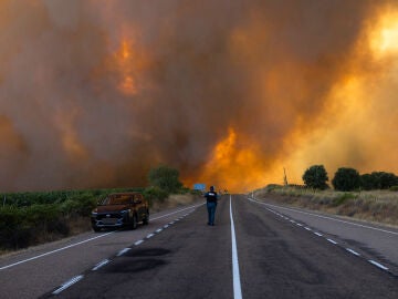 Incendio en Fermoselle (Zamora)