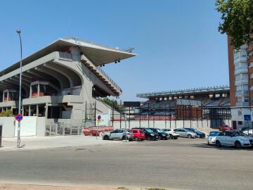El exterior del Estadio de Vallecas