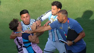Leandro Paredes, en el momento de su incidente con Gavi Leandro Paredes, en el momento de su incidente con Gavi