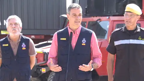 Sánchez comparece en el puesto de mando de Navalcarnero Sánchez comparece en el puesto de mando de Navalcarnero