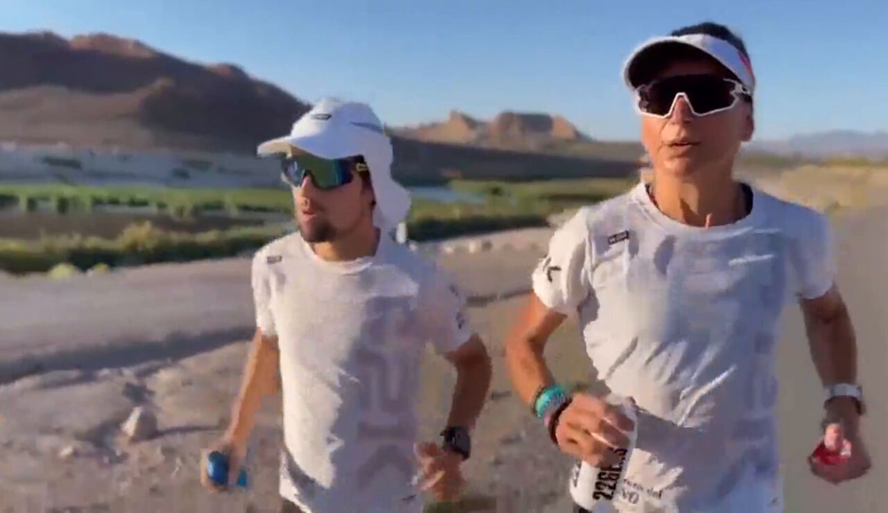 Carmen P&eacute;rez e Iv&agrave;n Penalba, en la Badwater