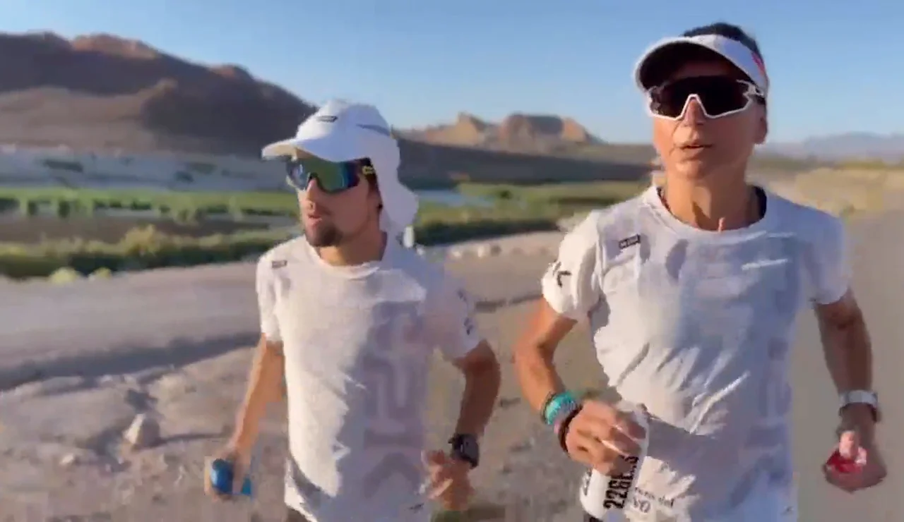 Carmen Pérez e Ivàn Penalba, en la Badwater