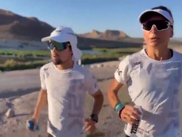 Carmen P&eacute;rez e Iv&agrave;n Penalba, en la Badwater