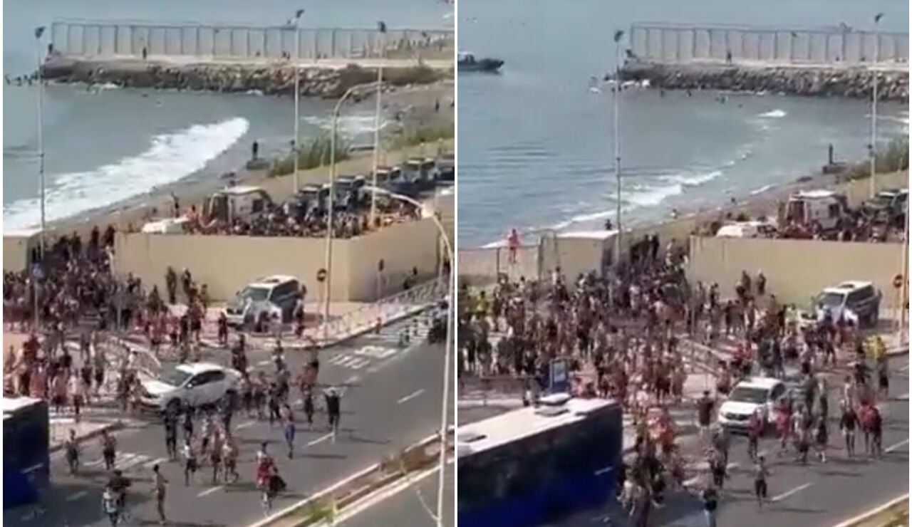 Im&aacute;genes de la entrada masiva de migrantes en Ceuta