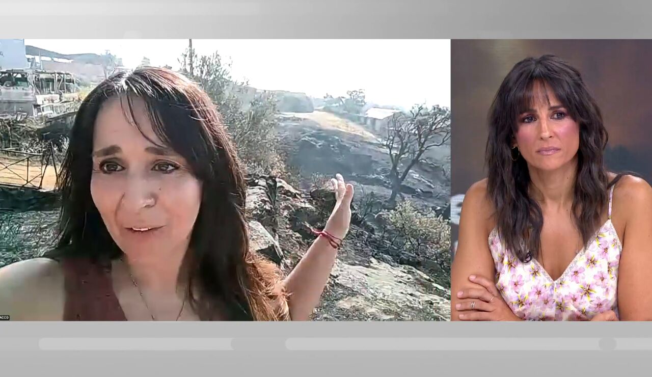 Una vecina de Piedralaves, &Aacute;vila, agradece a la UME por salvar su casa 