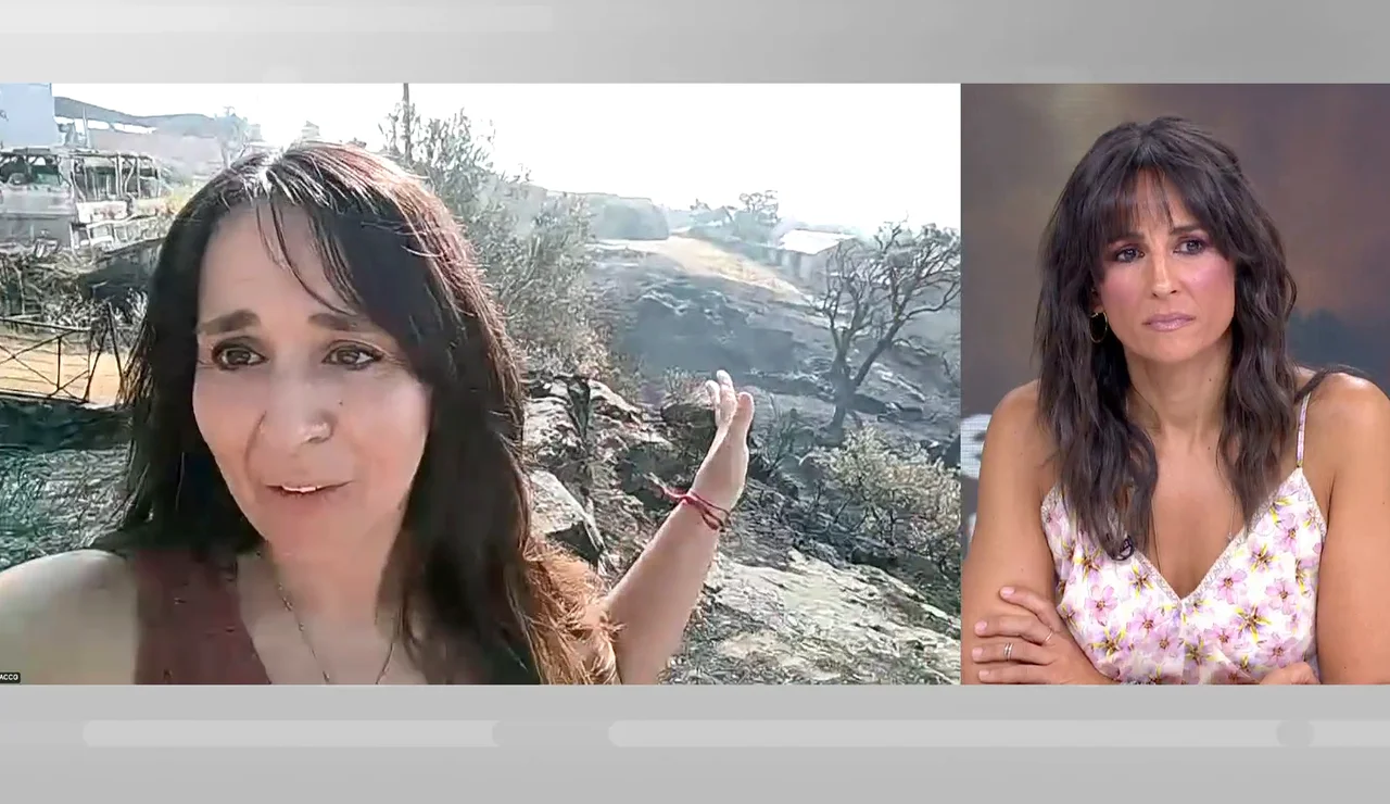 Una vecina de Piedralaves, Ávila, agradece a la UME por salvar su casa