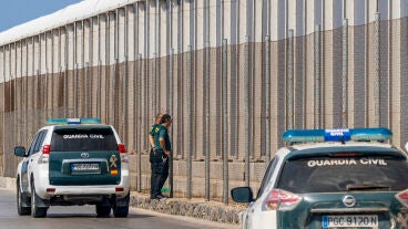 Frontera entre Espa&ntilde;a y Marruecos en Melilla