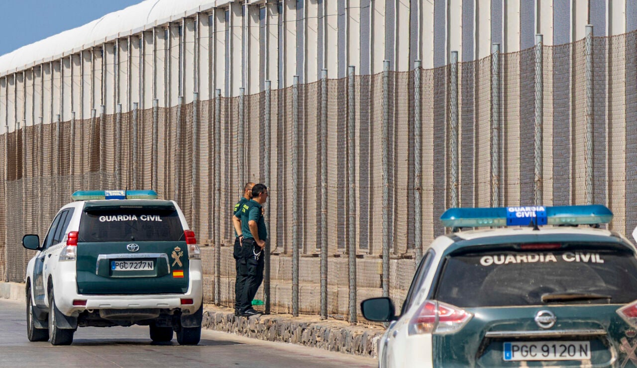 Frontera entre Espa&ntilde;a y Marruecos en Melilla
