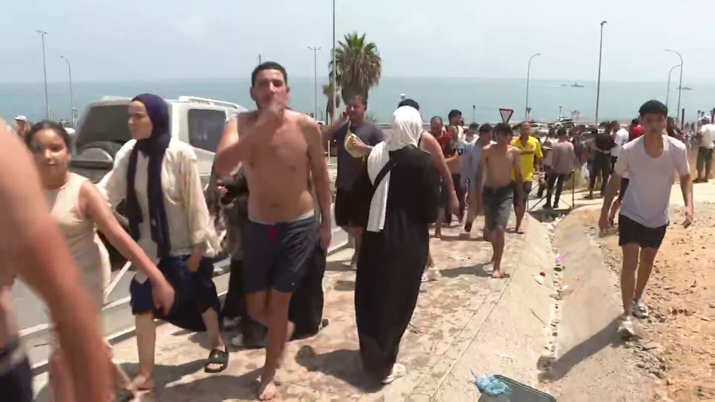 Llegada de migrantes a Ceuta