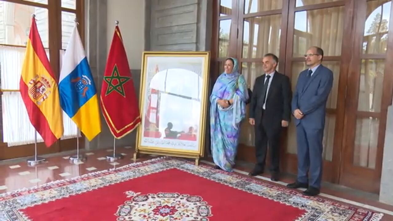 La cónsul de Marruecos en Canarias se despide en la celebración del 27º aniversario de la llegada al torno de Mohamed VI