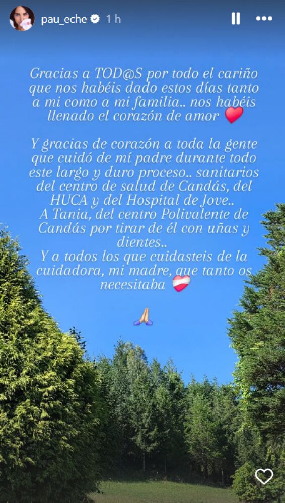 Historia de Instagram de Paula Echevarría