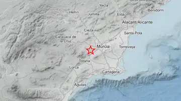 Un terremoto de magnitud 3,9 sacude con fuerza la ciudad de Murcia Un terremoto de magnitud 3,9 sacude con fuerza la ciudad de Murcia