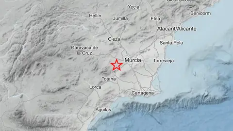 Un terremoto de magnitud 3,9 sacude con fuerza la ciudad de Murcia Un terremoto de magnitud 3,9 sacude con fuerza la ciudad de Murcia
