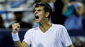Rafa J&oacute;dar celebra su victoria ante Alejandro Tabilo