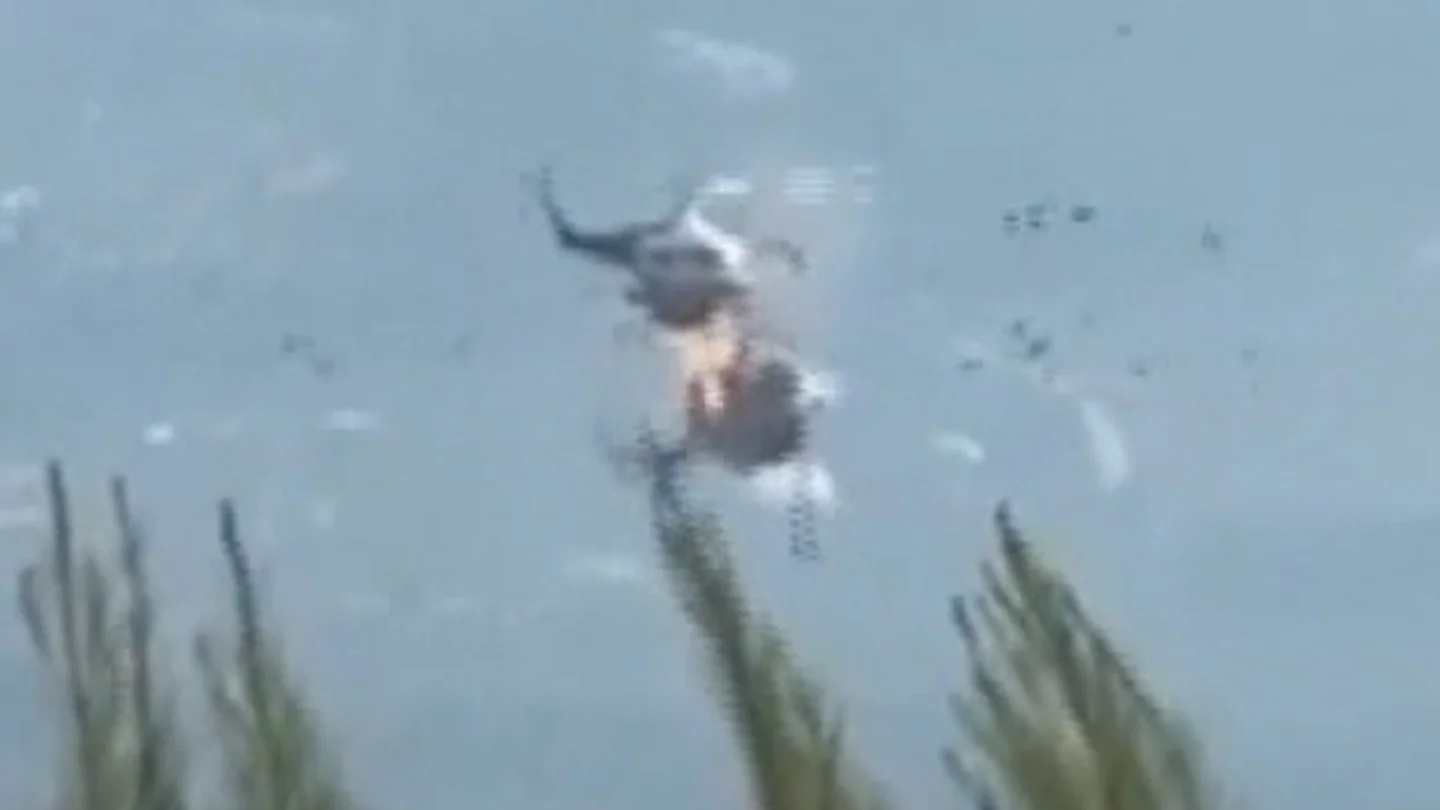 Imagen del accidente de helicópteros en Grecia Imagen del accidente de helicópteros en Grecia