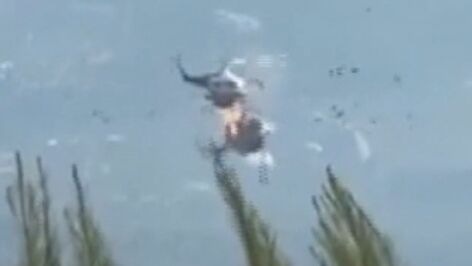 Imagen del accidente de helic&oacute;pteros en Grecia