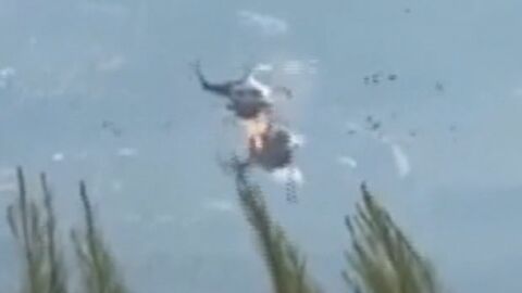 Imagen del accidente de helic&oacute;pteros en Grecia