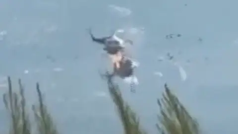 Imagen del accidente de helicópteros en Grecia Imagen del accidente de helicópteros en Grecia