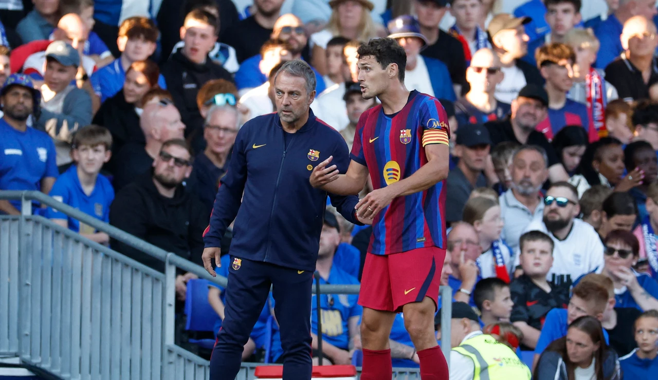 Hansi Flick, en el primer amistoso de la pretemporada del Barcelona
