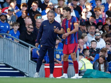 Hansi Flick, en el primer amistoso de la pretemporada del Barcelona