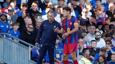 Hansi Flick, en el primer amistoso de la pretemporada del Barcelona