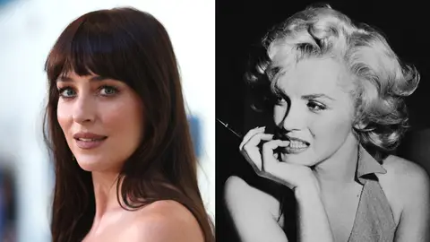 Dakota Johnson y Marilyn Monroe Dakota Johnson y Marilyn Monroe