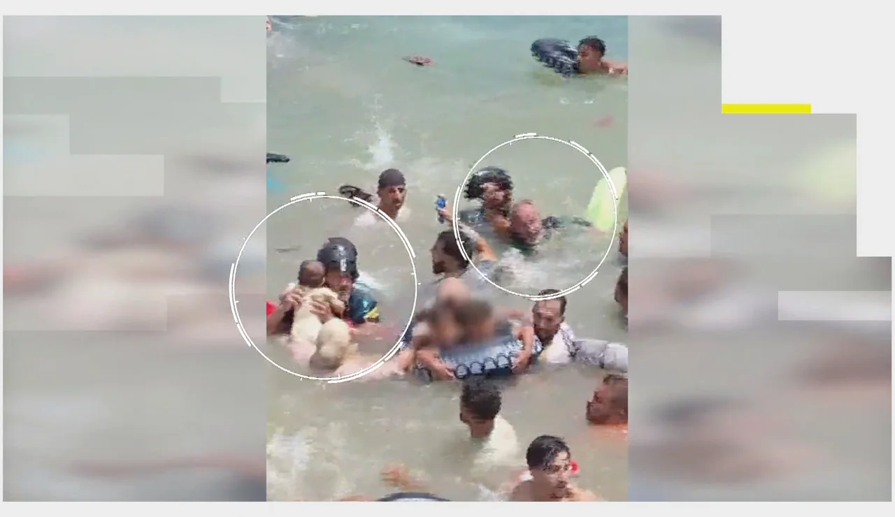 Los GEAS rescatando a personas en Ceuta por la crisis migratoria