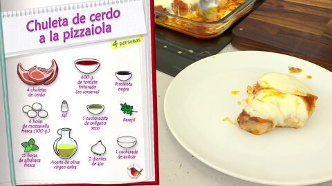 El toque italiano de Karlos Argui&ntilde;ano: chuletas de cerdo a la pizzaiola