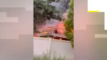 El fuego avanza sin control en Washington. El fuego avanza sin control en Washington.
