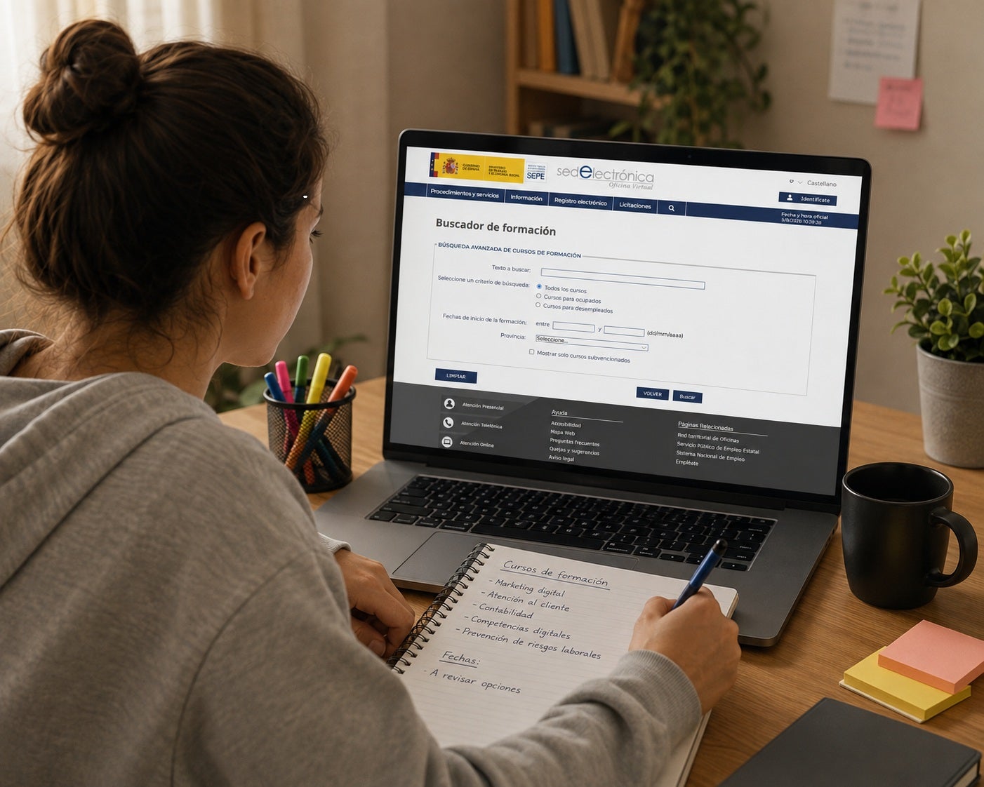 Cursos gratuitos del SEPE para hacer online en octubre de 2026