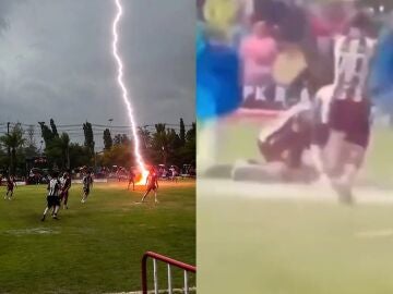 Momento en el que un rayo impacta de forma mortal contra un jugador en Tailandia