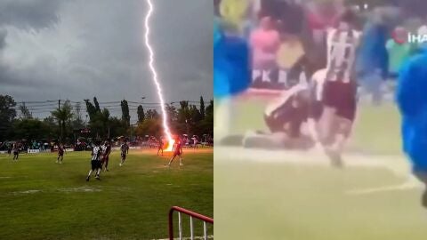 Momento en el que un rayo impacta de forma mortal contra un jugador en Tailandia