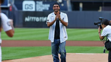 Ferran Torres, en el Yankee Stadium
