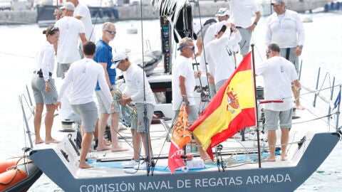 El rey Felipe VI en el Hispania del Real Club Náutico de Palma