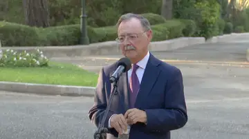 Juan Jesús Vivas, presidente de Ceuta, comparece tras su reunión con el rey en Palma. Juan Jesús Vivas, presidente de Ceuta, comparece tras su reunión con el rey en Palma.